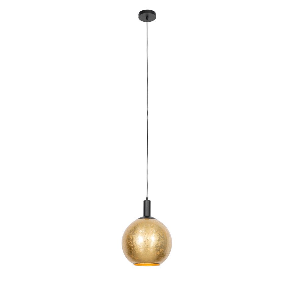 Qazqa Pendelleuchte Bert, ohne Leuchtmittel, Warmweiß, QAZQA Hängeleuchte, e27, Gold, Glas, Design