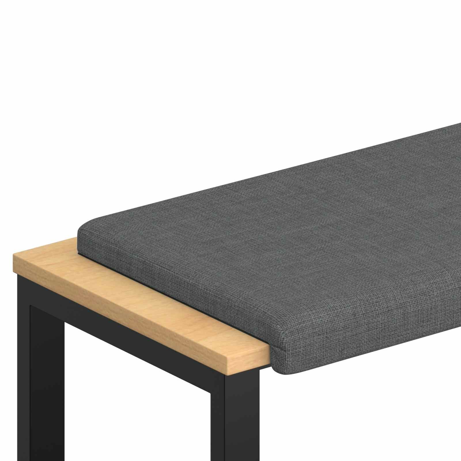 vidaXL Sitzauflage Bankkissen Stoff Dunkelgrau Tiefe 35 cm, (1 St)