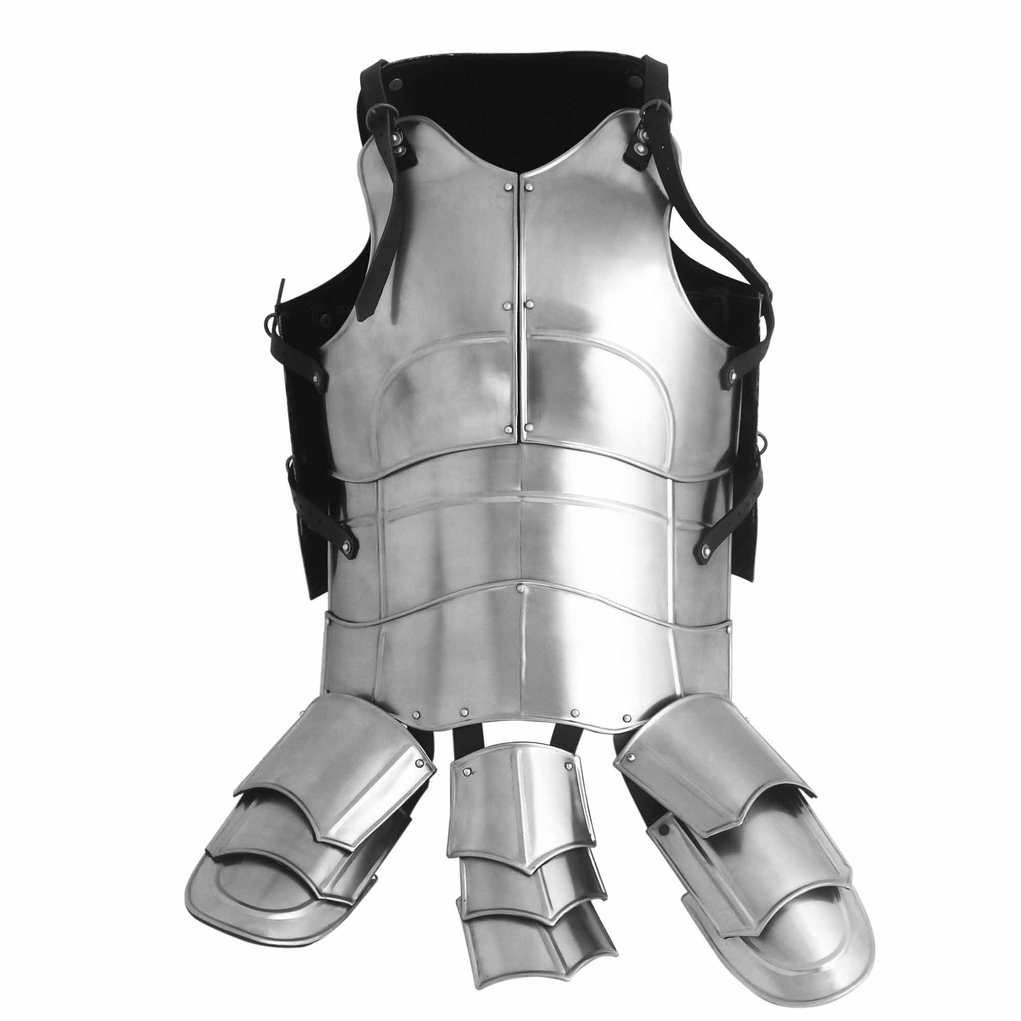 Ritter-Kostüm Fantasy Ritter Rüstung Kürass Brustpanzer poliert, L