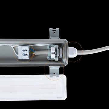 LED's light Basic LED Deckenleuchte 2400114_04 Feuchtraumleuchte, LED, mit LED-Röhre 150 cm 24W neutralweiß IP65