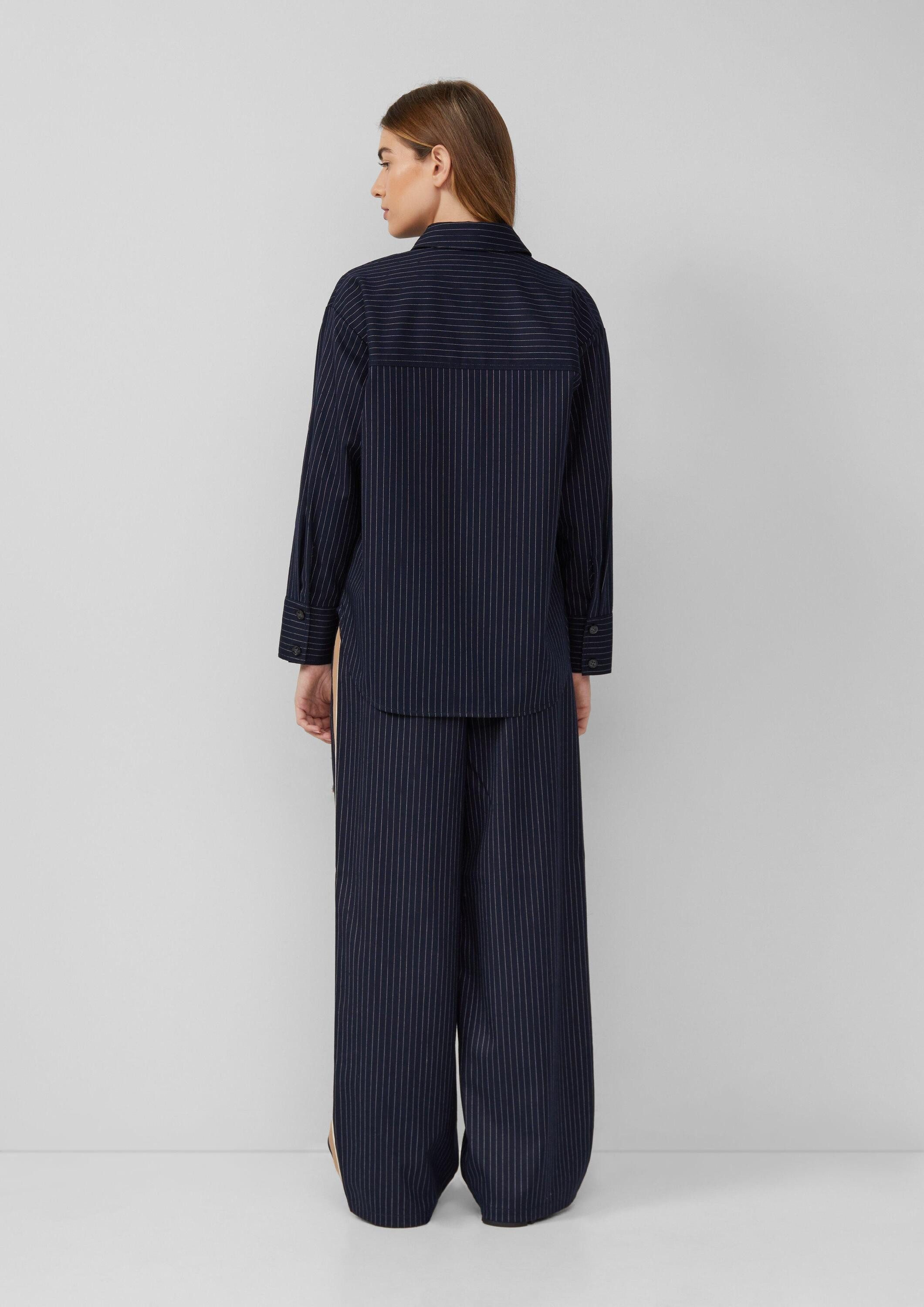 s.Oliver Hemdjacke Indoor-Jacke Overshirt mit Nadelstreifen in Oversize