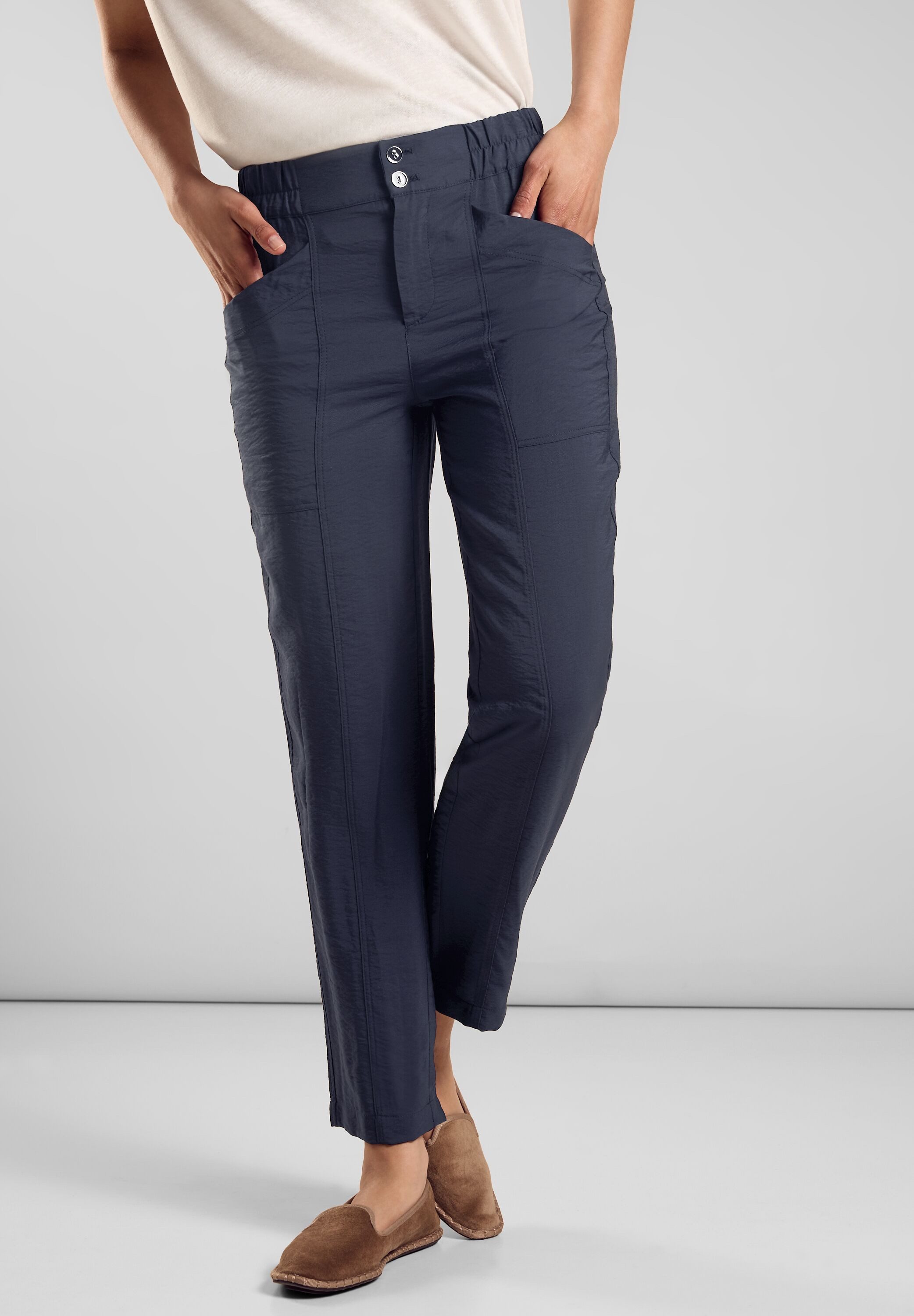 STREET ONE Jogger Pants mit Doppelknopf-Verschluss günstig online kaufen