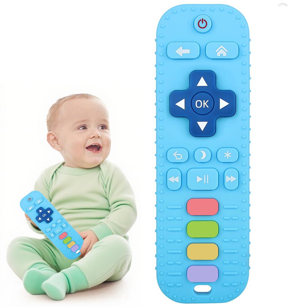 CLTYQ Beißring Beißspielzeug für Babys, kaubare Spielzeuge für Babys, TV-Fernbedienung, Zahnungserleichterung für Babys
