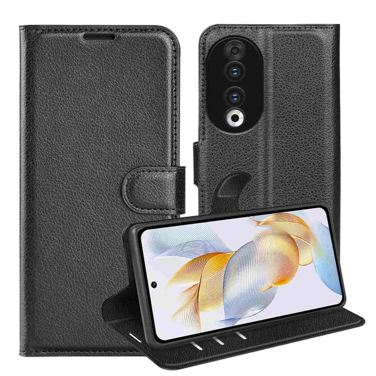 Wigento Handyhülle Für Honor 90 5G Handy Tasche Wallet Hülle Case Cover Etuis