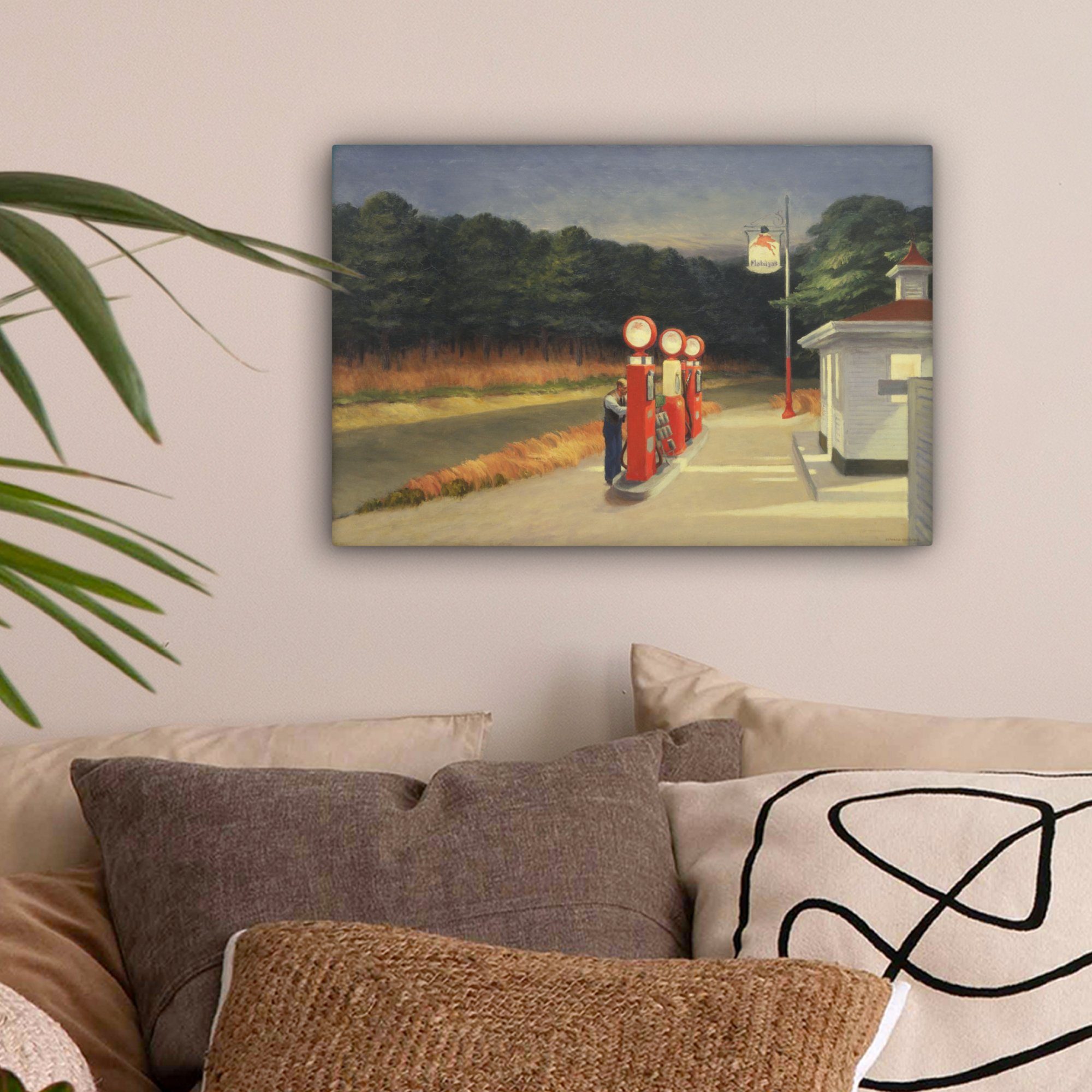 OneMillionCanvasses® Leinwandbild Benzin - Edward Hopper, Fotodruck (1 St), günstig online kaufen