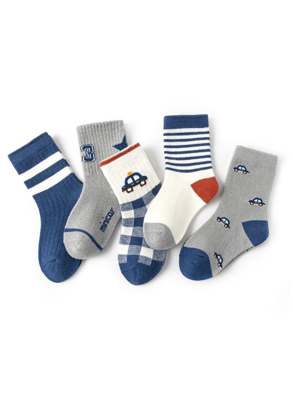 axy Socken axy Kinder Jungen Socken 5 Paar Multipack (Set, 5er-Pack, 5 Paar) Junge Geschenke Bunte Weich Neuheit Kindersocken Auto