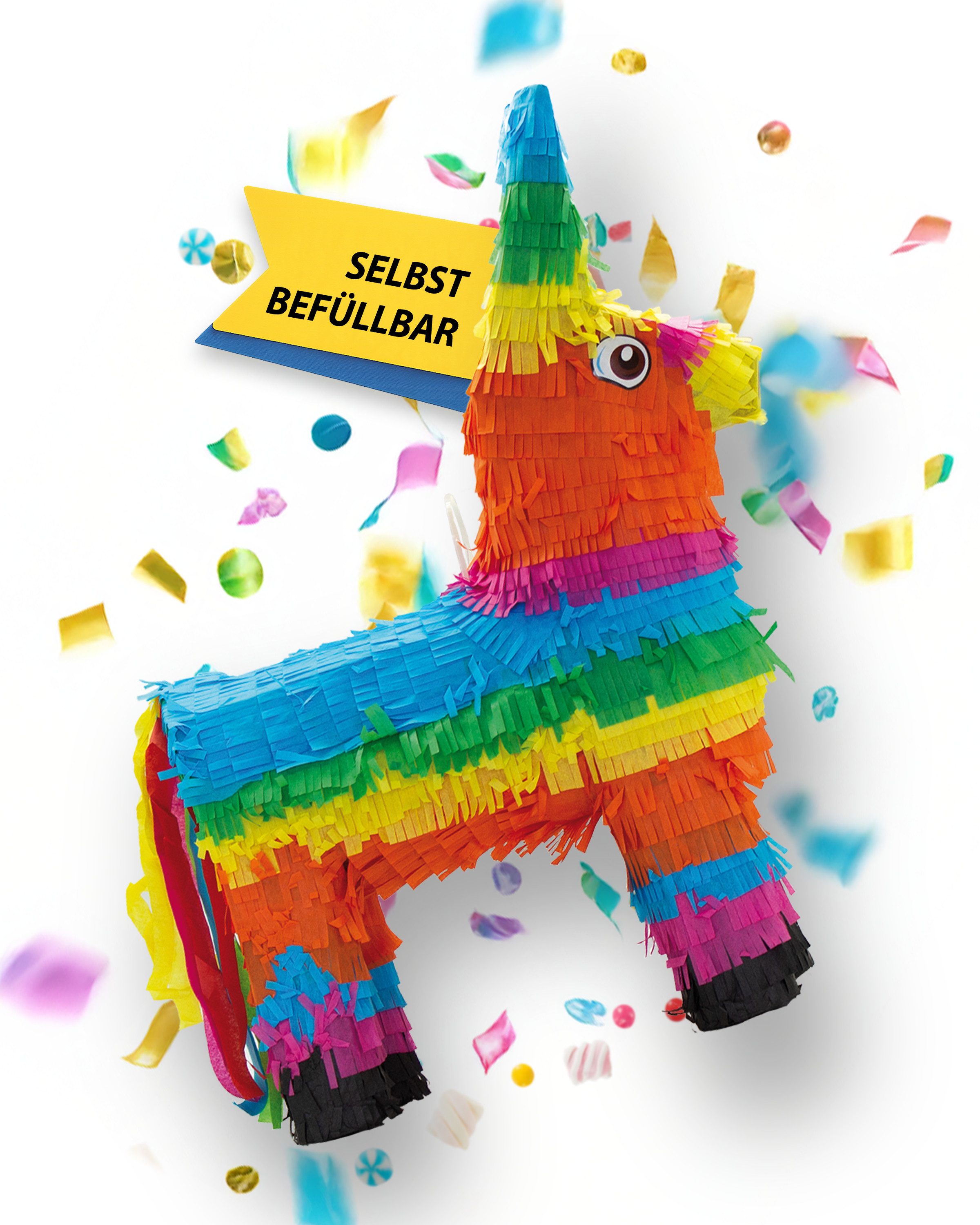 Party Factory Pinata Pinata traditionelle mexikanische Esel, klassischer bunter Donkey