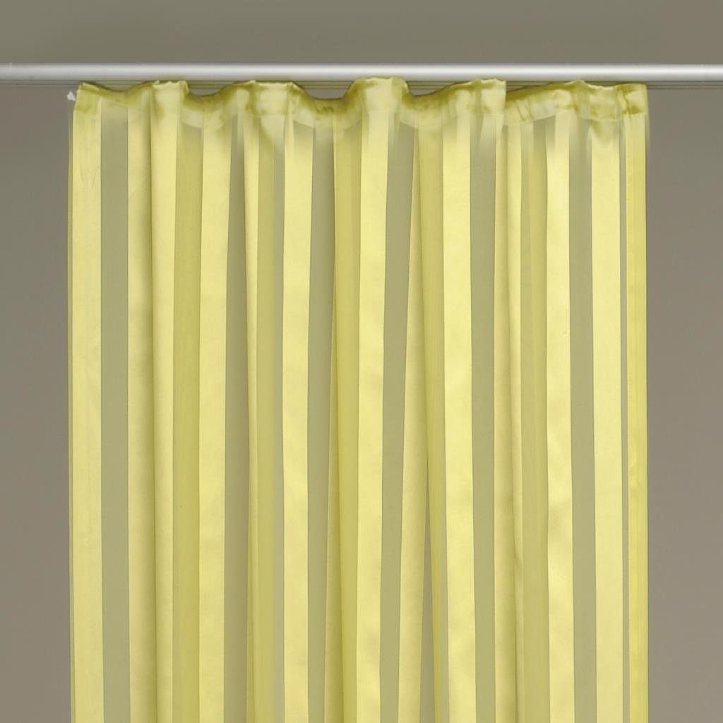 Halbtransparenter Arsvita, Größen Vorhang, Kräuselband, vielen und halbtransparent, Dekoschal Streifen, mit Farben in Grün Voile,