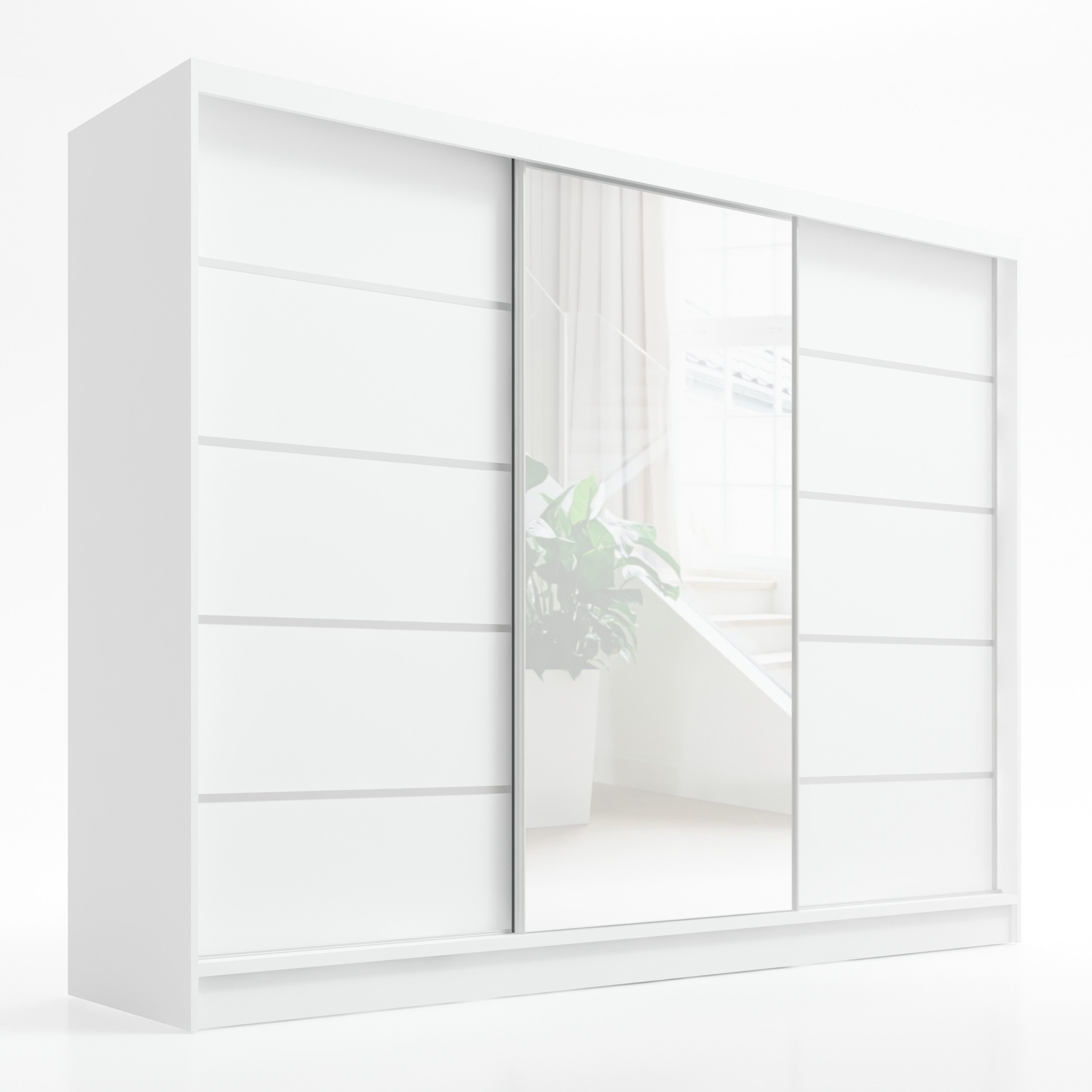 A&J MöbelLand GmbH Schiebetürenschrank AURELIA 1 Moderner 3-türiger Kleiderschrank mit Spiegel (TOP ANGEBOT! Geräumiger Schrank mit einer Breite von 200 cm ideal zur Aufbewahrung von Kleidung und Accessoires. Wählen Sie das ideale Modell für Ihr Schlafzimmer!, TOP PRODUKT) Breite: 200 cm, Höhe: 215 cm, Tiefe: 60 cm