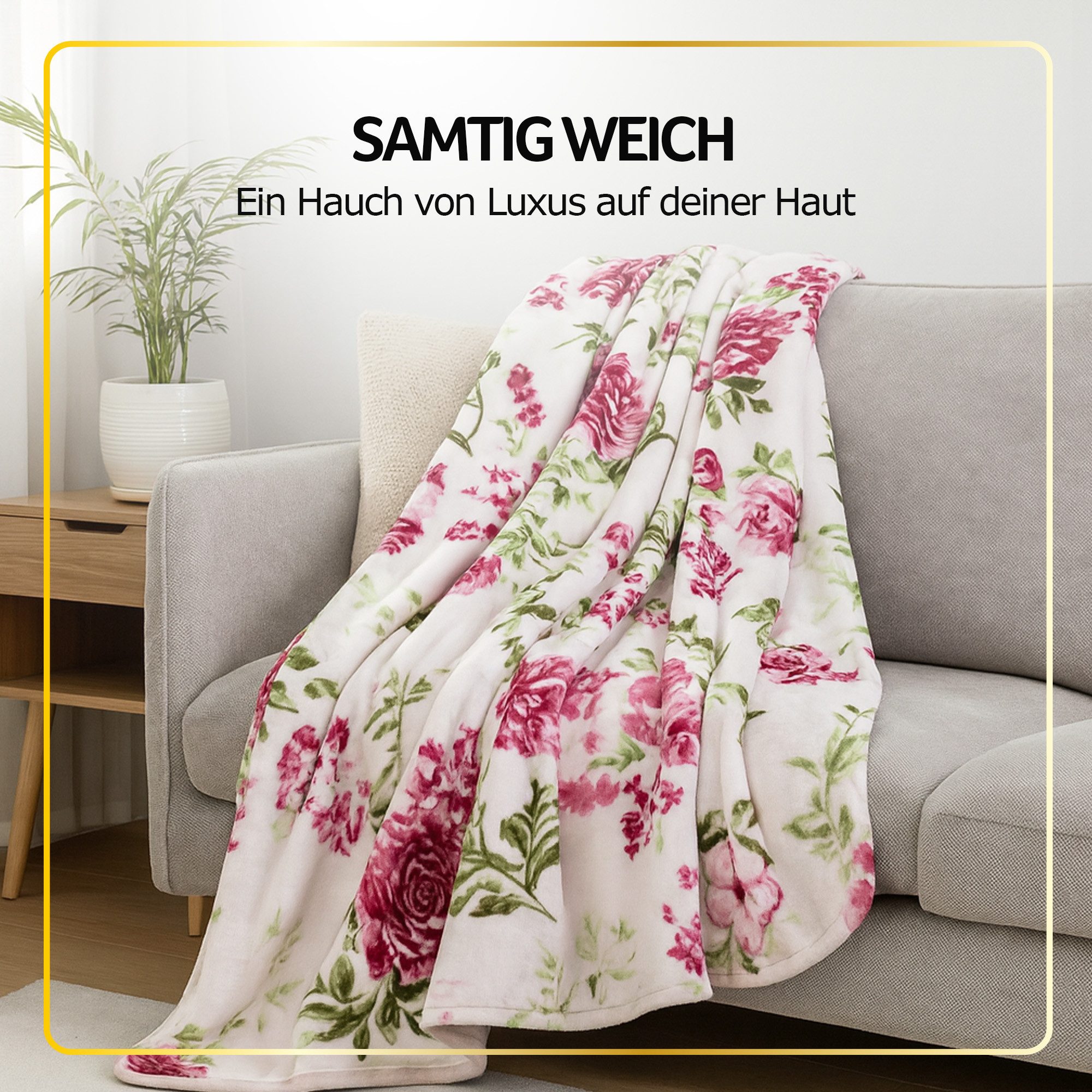 Wohndecke LUXUS Decke, Bestlivings, XXL Premium Kuscheldecke 240x200 cm - 580g/m² – Bild 4 von 5