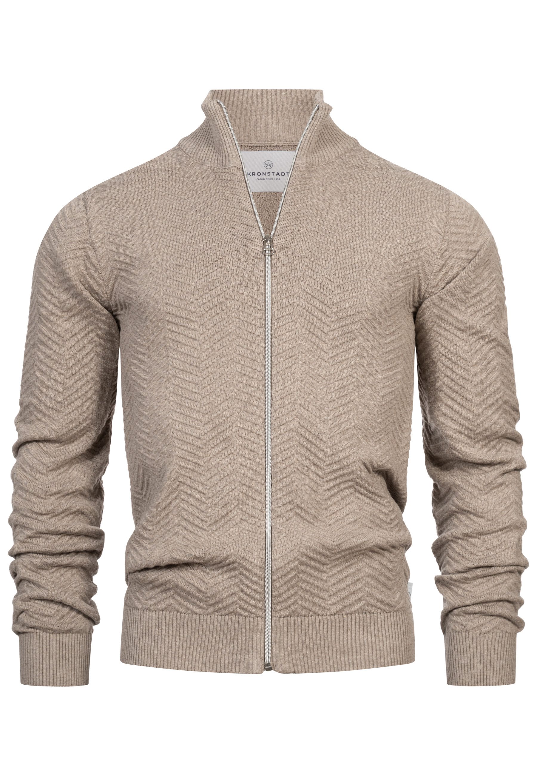 Kronstadt Strickjacke Herren KSCarlo Herrenstrickjacke Fein-Strickjacke mit günstig online kaufen