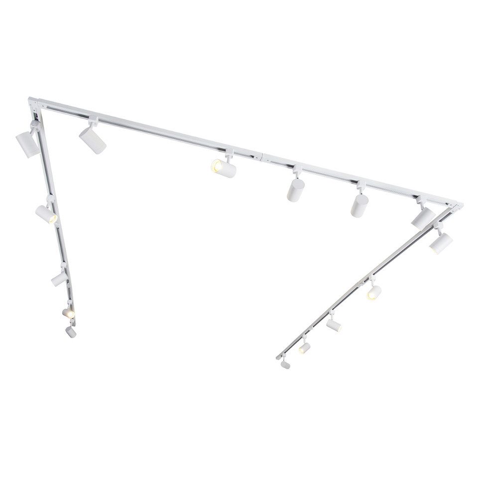 Qazqa Schienensystem-Sets Iconic jeana, ohne Leuchtmittel, Warmweiß, QAZQA Schienen­leuchte, gu10, Weiß, Stahl, Modern