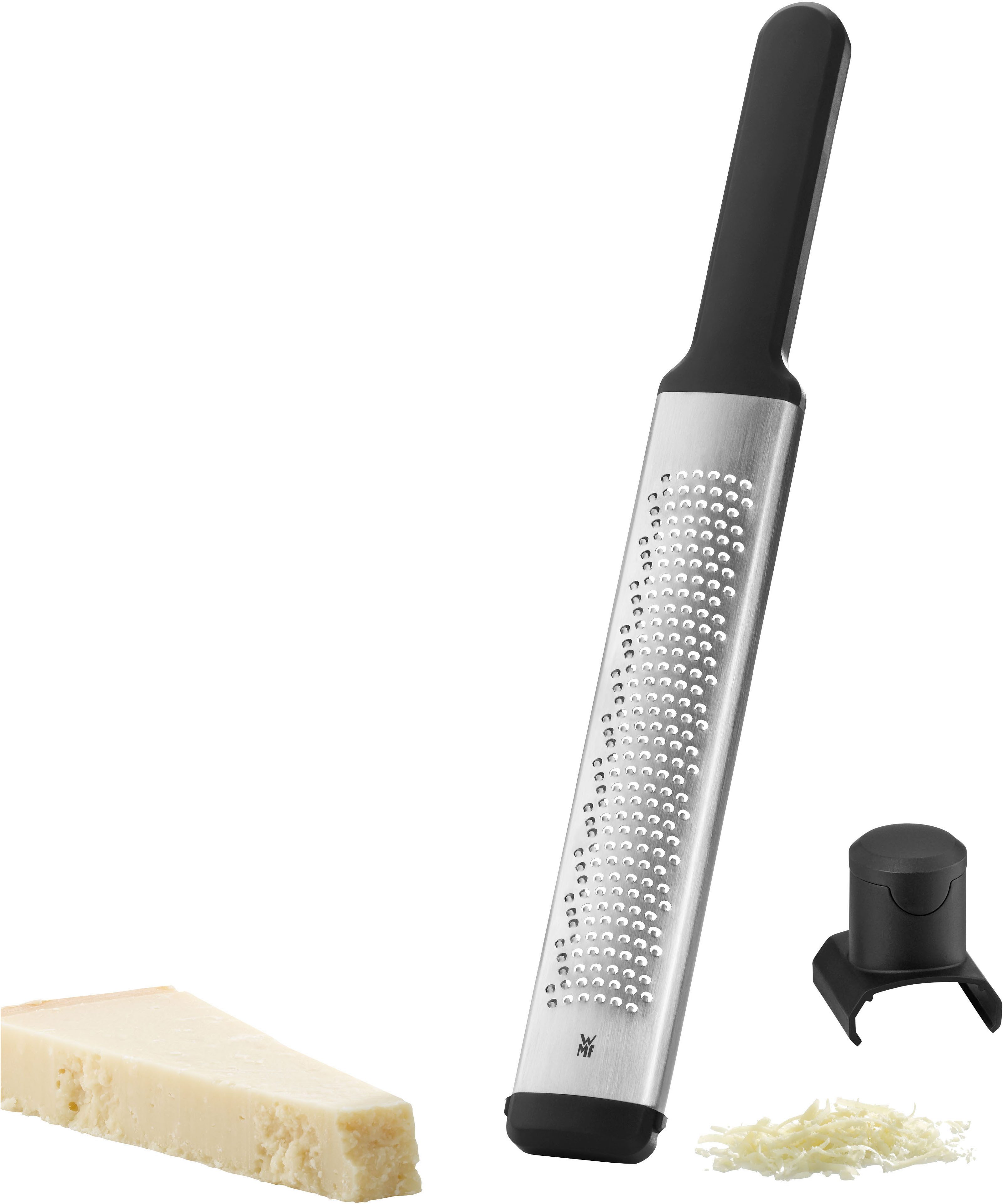 WMF Küchenreibe Top Tools, Cromargan® Edelstahl Rostfrei 18/10, Kunststoff, (2-St), Cromargan Edelstahl, rutschfester Soft-Touch-Griff, Fingerschutz