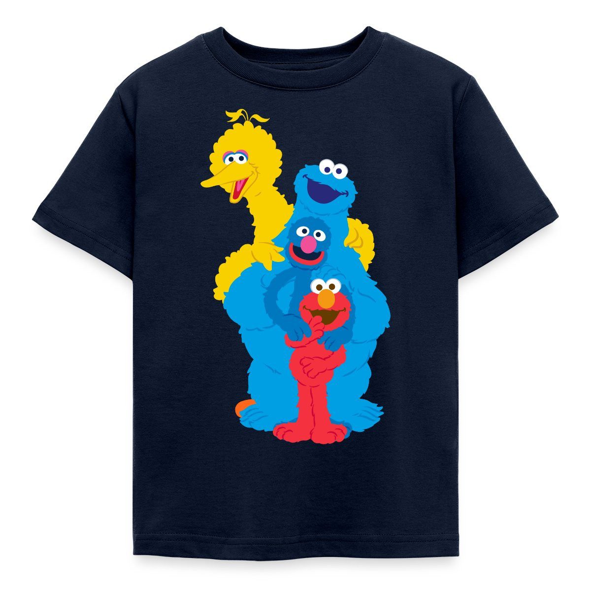 Spreadshirt T-Shirt Sesamstraße Elmo Grobi Krümelmonster Bibo Kinder T-Shirt (1-tlg)