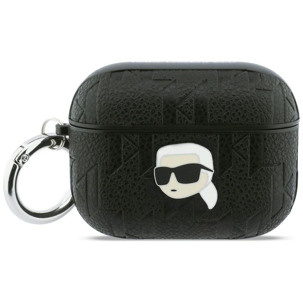 KARL LAGERFELD Kopfhörer-Schutzhülle Case AirPods Pro 3 Kunststoff schwarz Logo Karl Metall Pin, Kantenschutz
