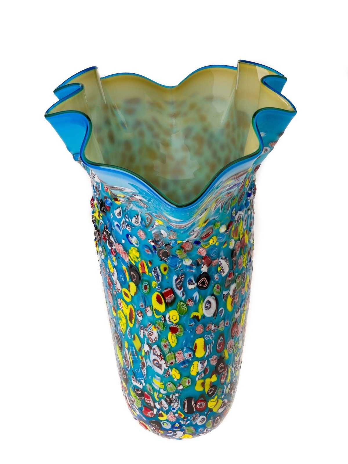 Aubaho Tischvase Glasvase Glas Vase im Tischvase Stil antik Italien 42cm schwere Murano