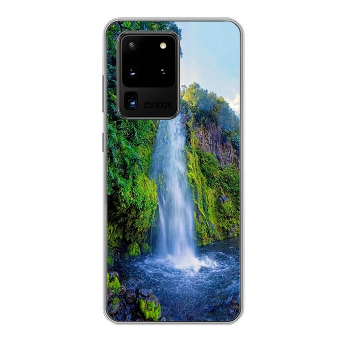 MuchoWow Handyhülle Wasserfall im Whanganui-Nationalpark in Neuseeland Phone Case Handyhülle Samsung Galaxy S20 Ultra Silikon Schutzhülle