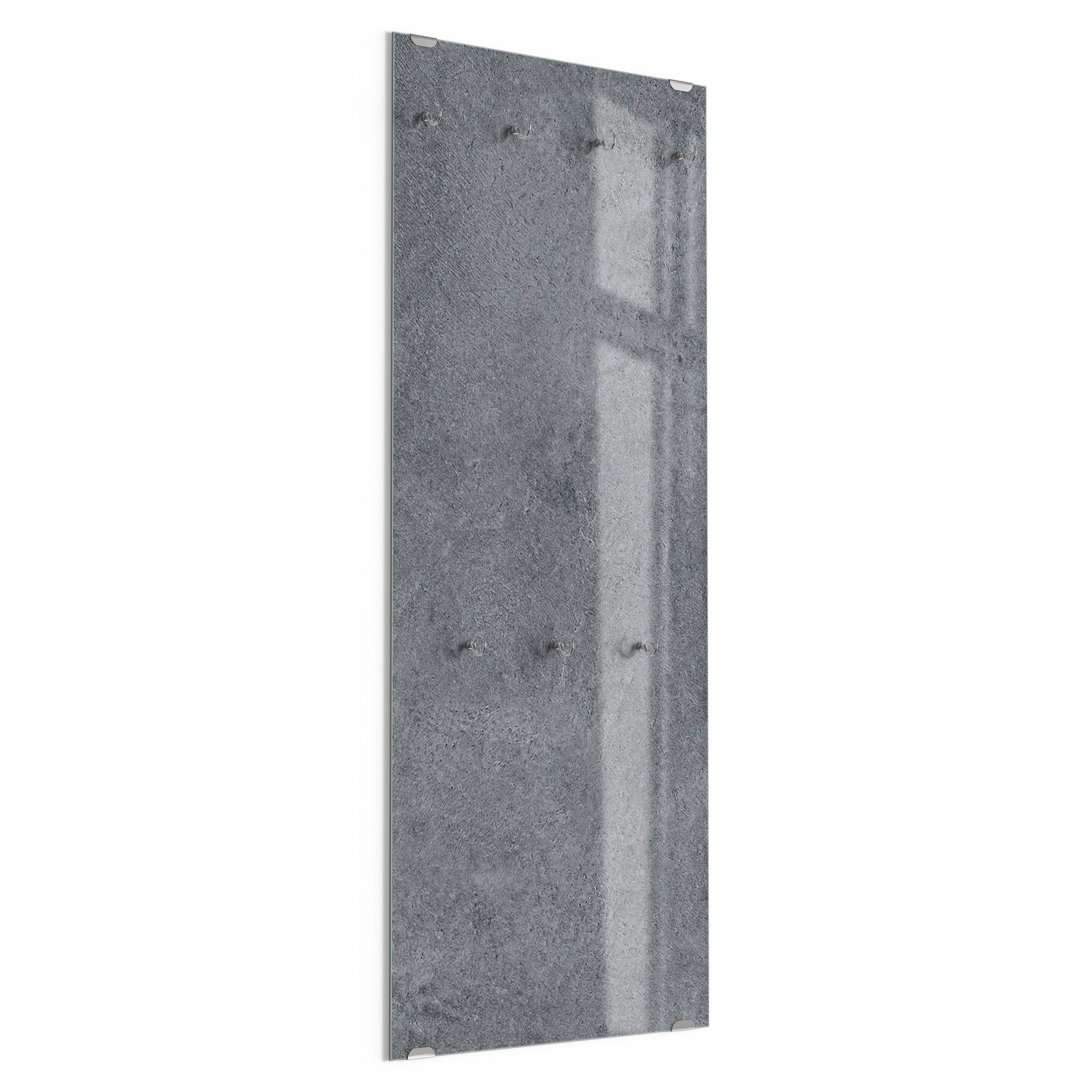 DEQORI Kleiderhaken 'Betonstruktur im Detail', Glas Garderobe hängend Flur Jackenhalter modern Wandgarderobe Haken