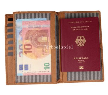 MIRROSI Etui Reisepasshülle aus Echtleder mit viel Platz Passhülle aus Echtleder Passport Reisepass Mappe Hülle, Organizer Reiseorganizer für Damen und Herren