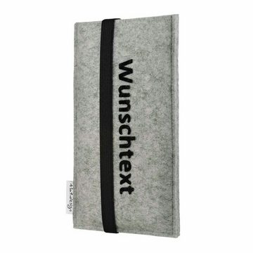 flat.design Handyhülle Filz für Motorola Moto G22, Schutzhülle Filzhülle Filztasche Filz Hülle Tasche handmade in Germany