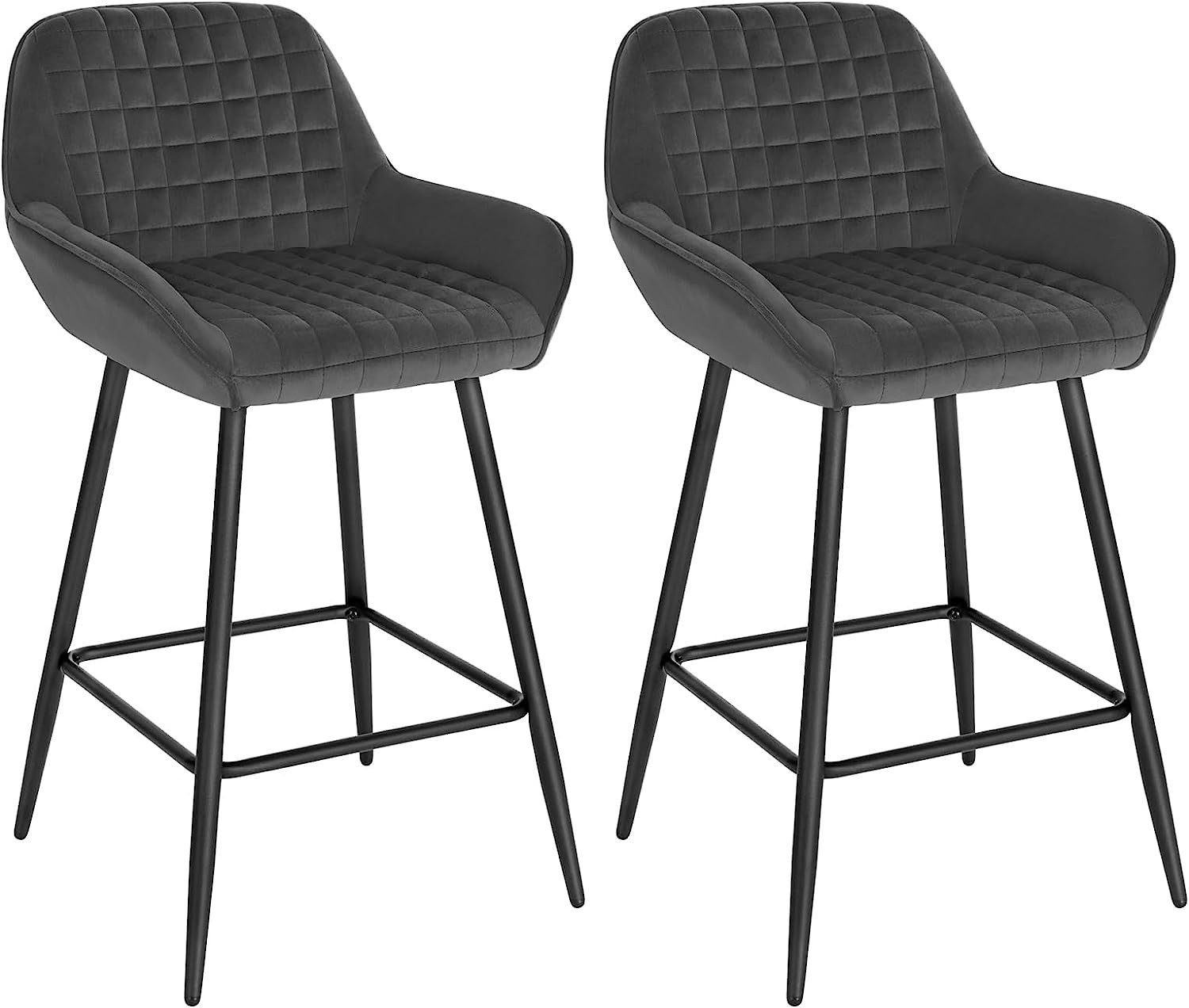 Woltu Barhocker (2 St), Designer Barstuhl mit Armlehnen Rückenlehne Fußstüt günstig online kaufen