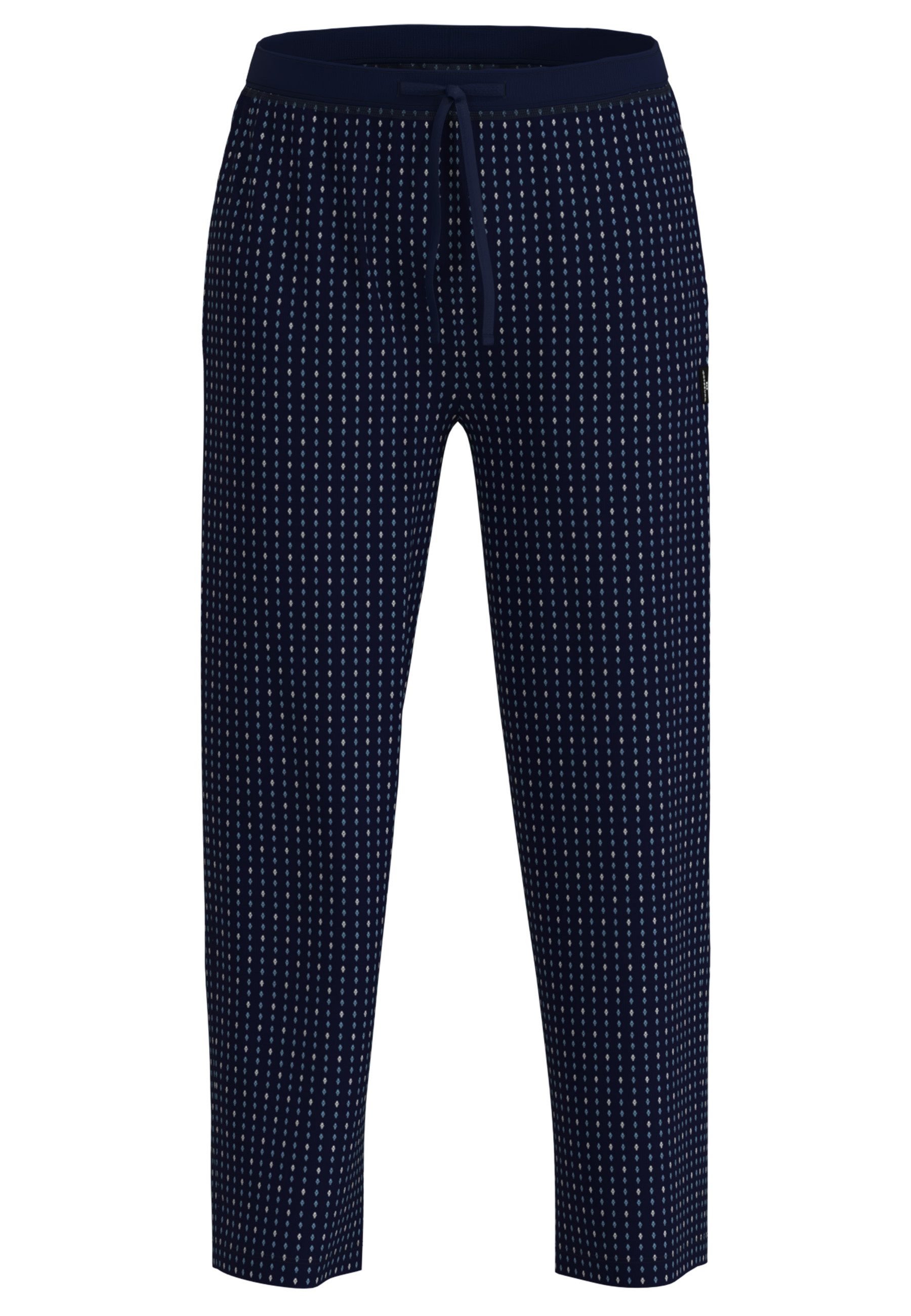 GÖTZBURG Pyjamahose New York gemustert, lang, mit Kordelzug, Baumwolle