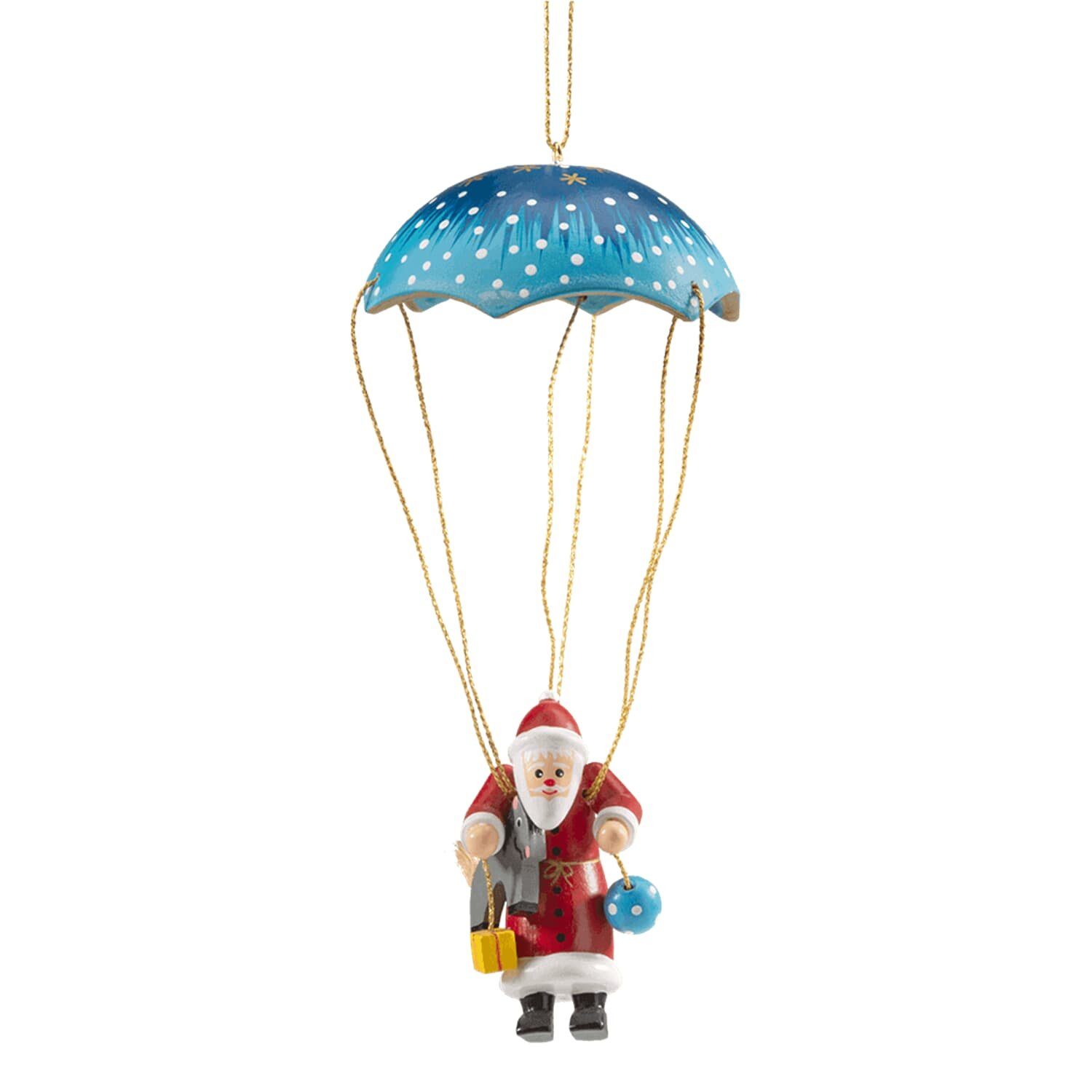 Käthe Wohlfahrt Christbaumschmuck Fallschirm mit Weihnachtsmann