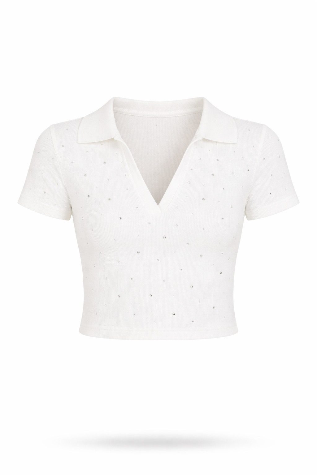 No Matter What T-Shirt Poloshirt mit Steindetails