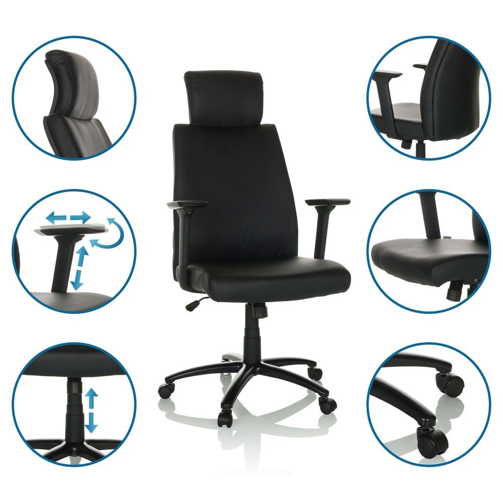 Drehstuhl Chefsessel Home hjh Office OFFICE PROVIDO ergonomisch Chefsessel Bürostuhl I Kunstleder,
