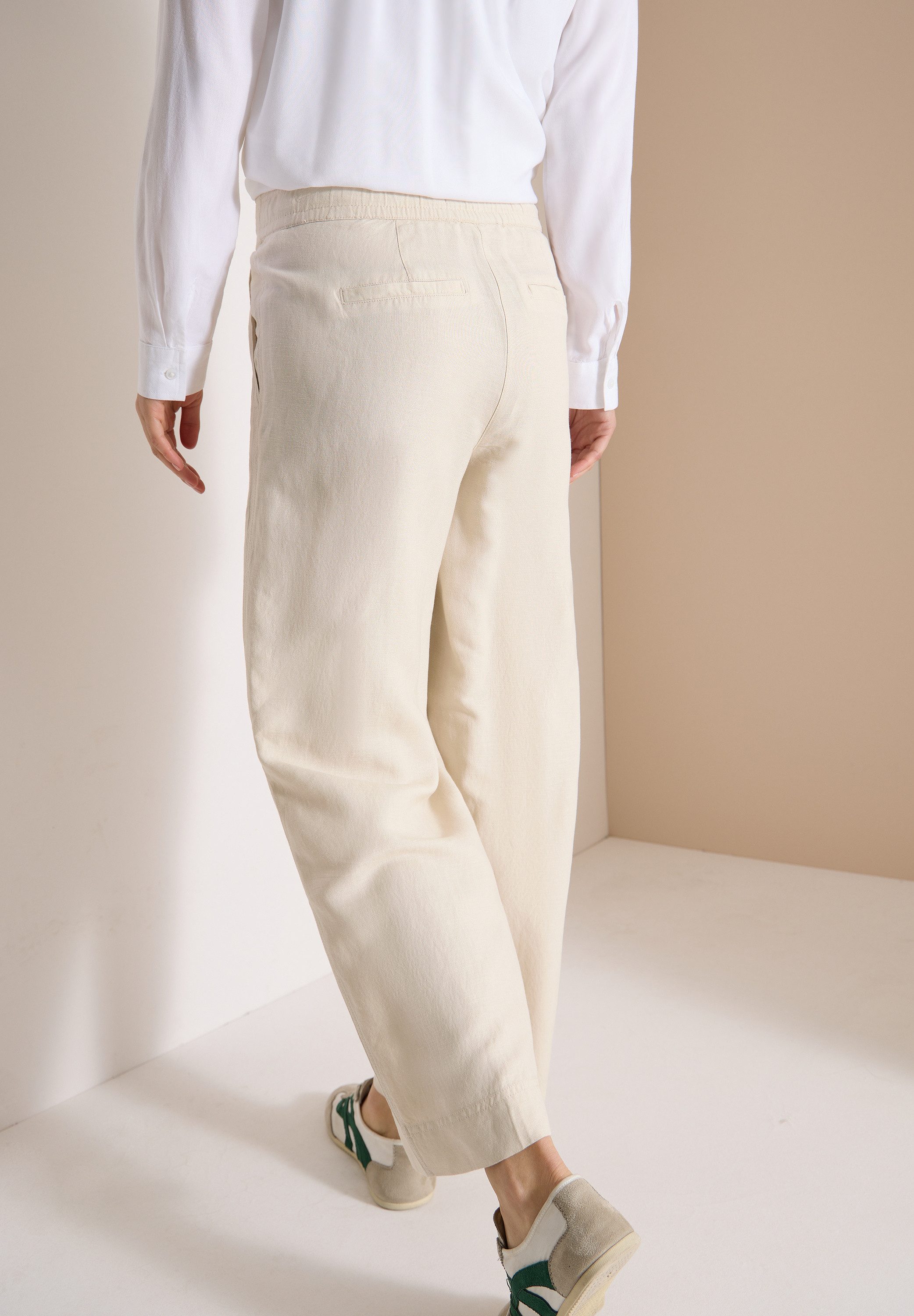 CECIL Stoffhose Style Neele mit Gummizug und aus Leinen-Viskose-Mix