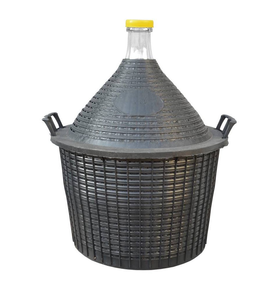 Vina Vorratsglas Vina Weinballon 20 L im Schutzkorb, Glas