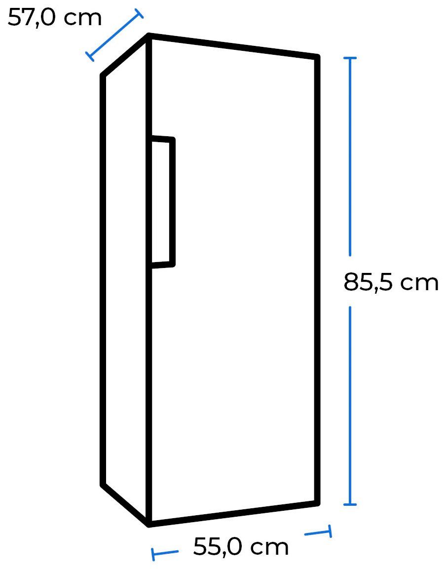 cm cm exquisit Kühlschrank hoch, inoxlook, breit KS16-V-H-040E 85,5 55