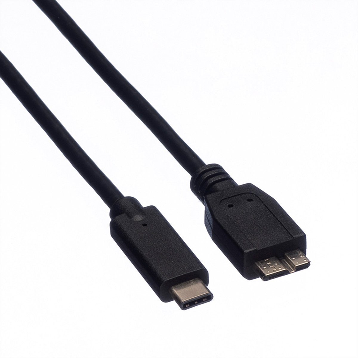 ROLINE USB 3.2 Gen 1 Kabel, C-Micro B, ST/ST USB-Kabel, USB Typ C (USB-C) Männlich (Stecker), USB 3 Typ Micro B Männlich (Stecker) (100.0 cm)