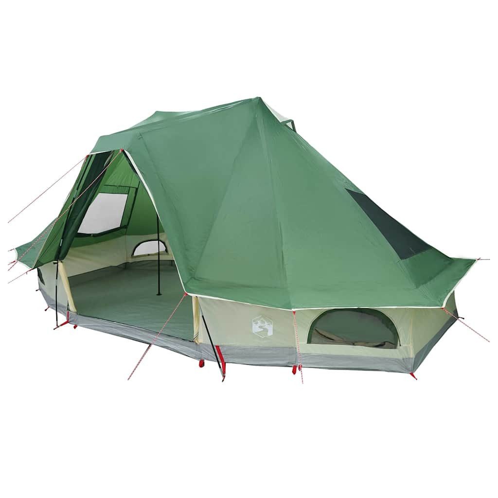 vidaXL Tipi-Zelt Tipi Zelt 6 Personen Grün Taft, Personen: 6 (1 tlg)