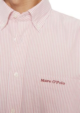 Marc O'Polo Langarmhemd aus gestreifter Bio-Baumwoll-Qualität