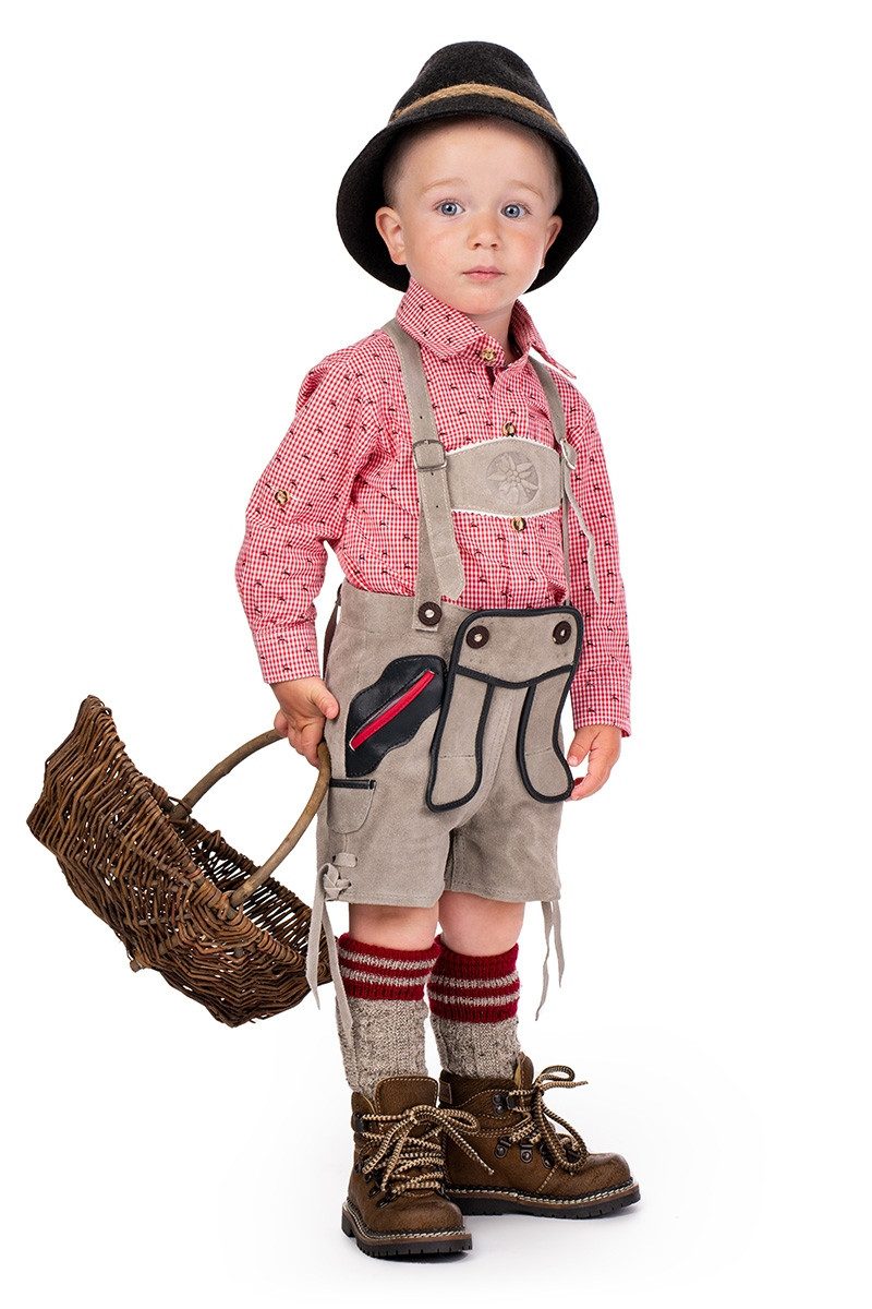 Lederhose Lederhose Kinder - JASCHA - grau
