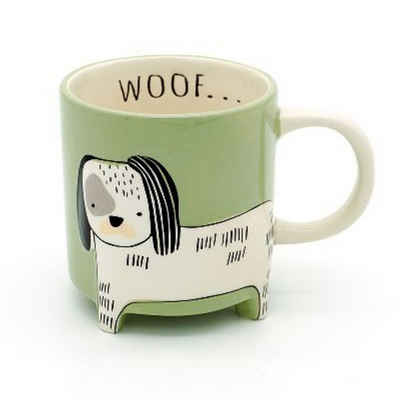 Winkee Tasse Kaffeebecher Hund Cute Animal hellgrün, Keramik