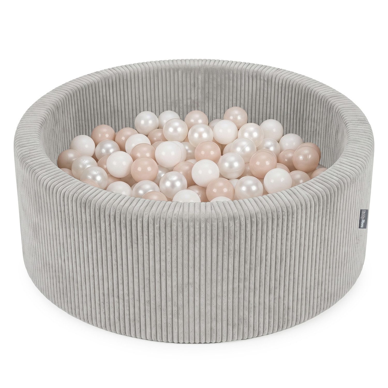 KiddyMoon Bällebad OK30AN, (Bällepool mit bunten Bällen, 200-tlg., Bällepool mit bunten Bällen, 200-tlg., Strukturierter Rippbezug), Made in Europe