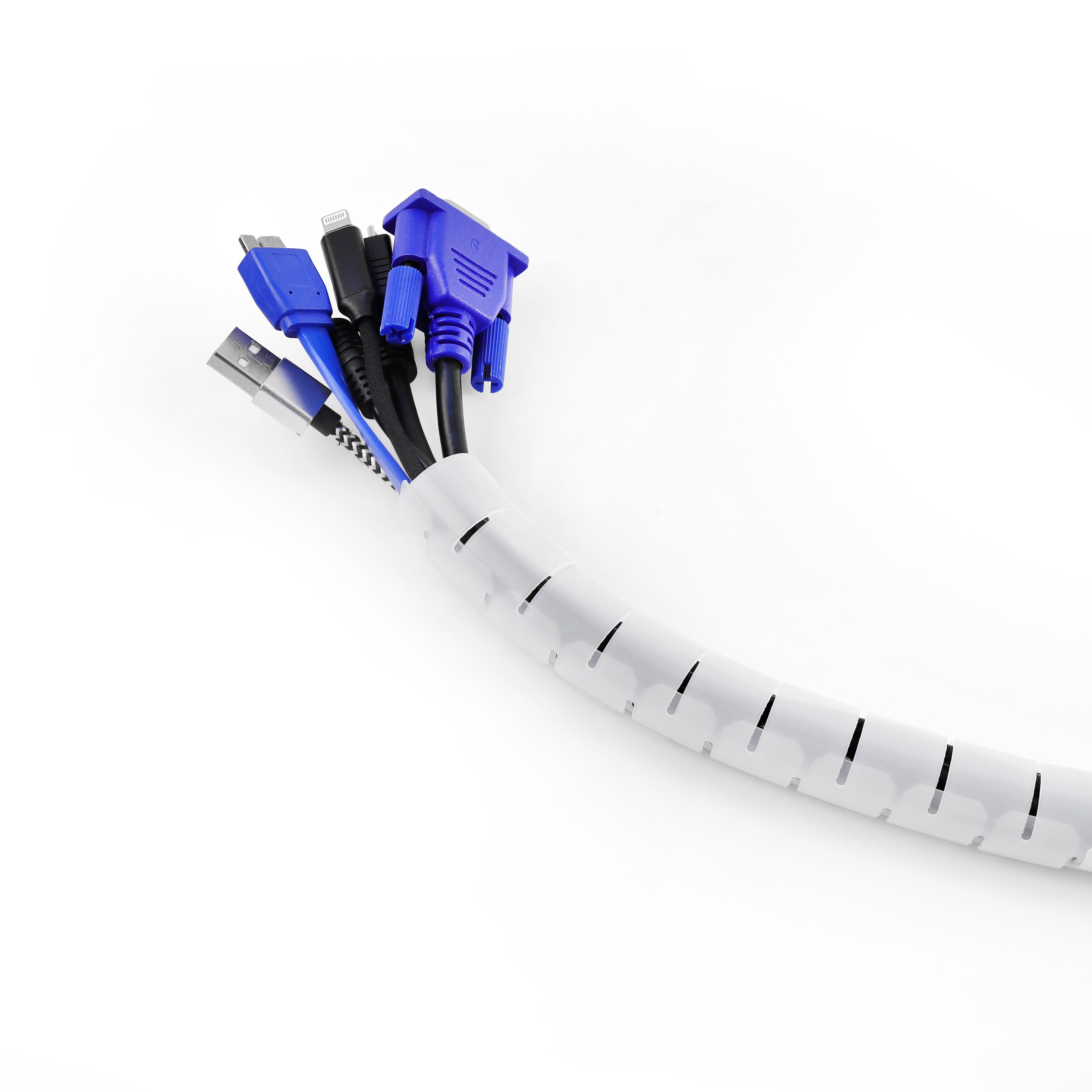 TPFNet Электропроводkanal (Spiral Электропроводschlauch - Электропроводorganizer - Электропроводmanagement), unterschiedliche Длинаn, Farben und Durchmesser - Zuschneidbar