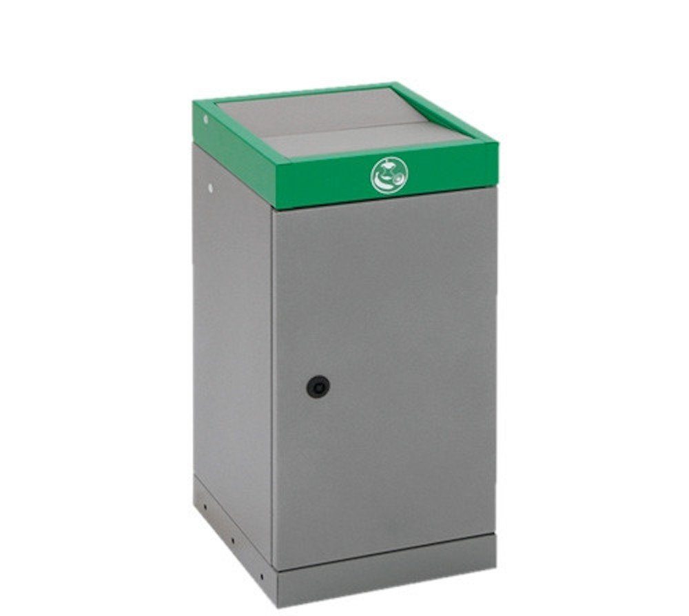 Mülleimer Abfallsammler, Doppel-Schwingdeckel, 30L, HxBxT 60x30x30cm, Grün