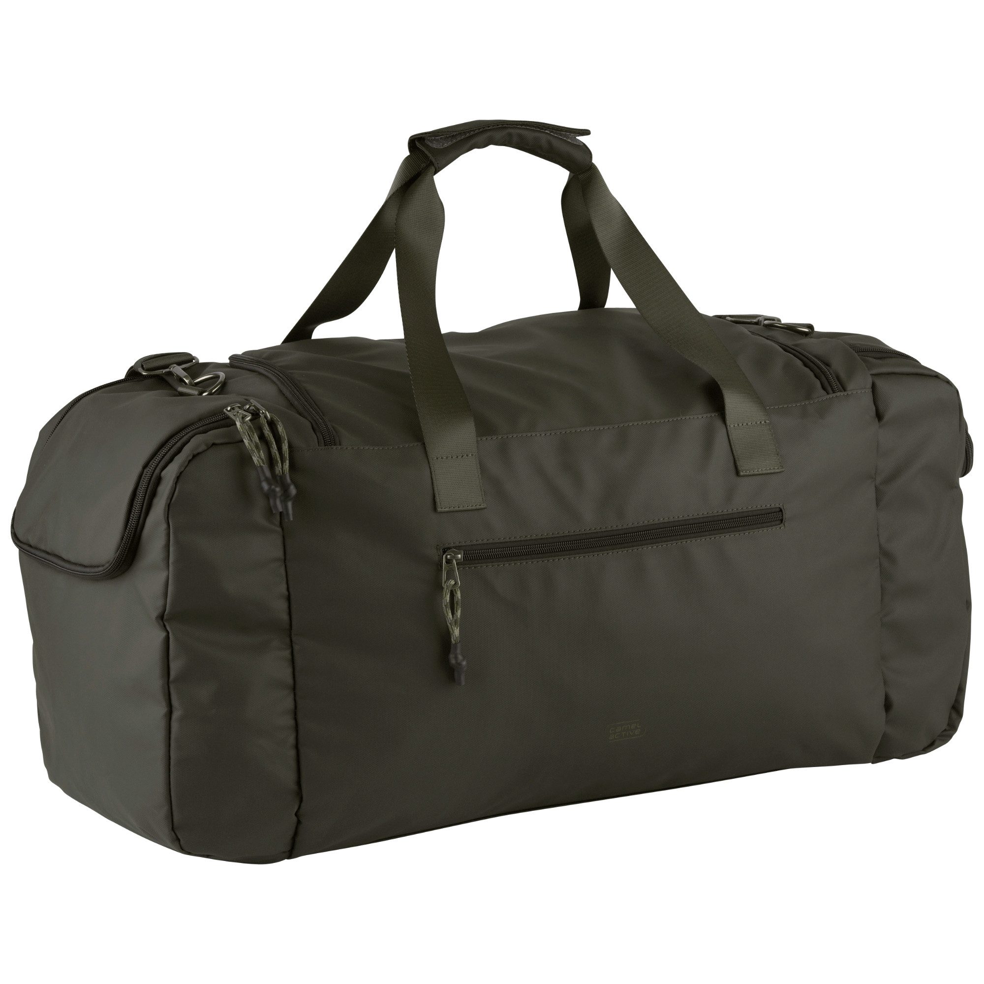 camel active Reisetasche Explore, wasserabweisendes recyceltes Nylon und reflektierende Reißverschlüsse