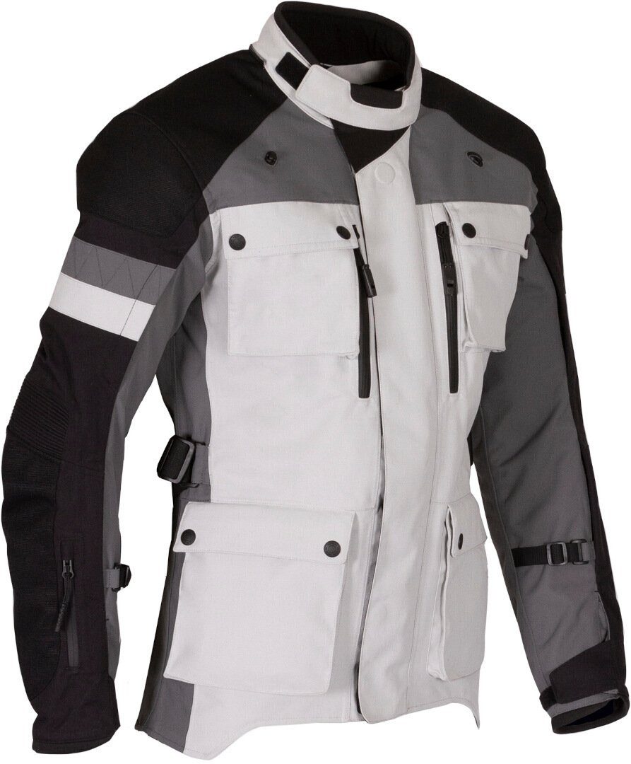 Merlin Solitude Motorrad Black/White/Grey Textiljacke Motorradjacke D3O