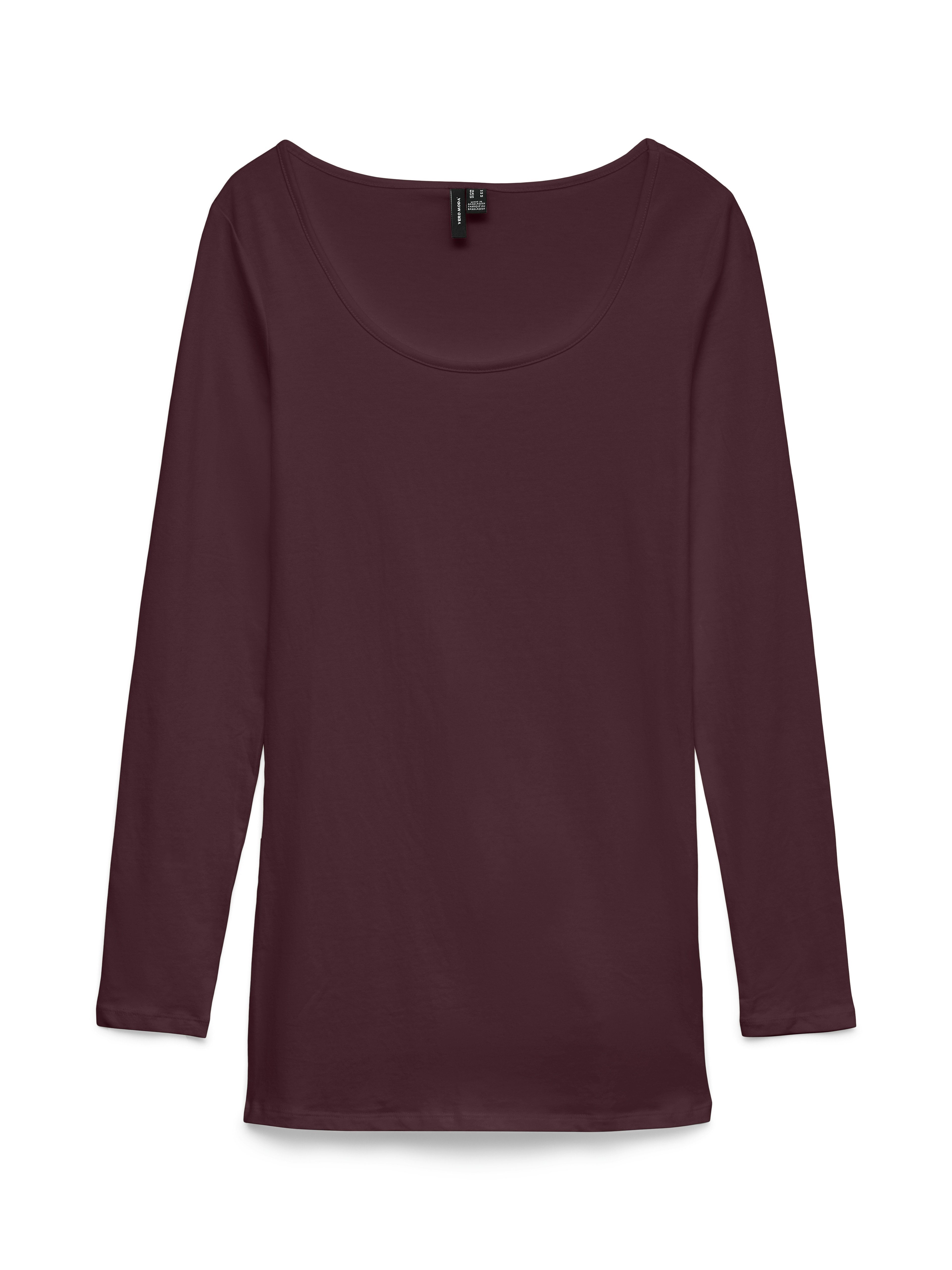 Vero Moda Langarmshirt VMMAXI MY LS SOFT LONG U-NECK NOOS Baumwollmischung, regular fit – Bild 4 von 5