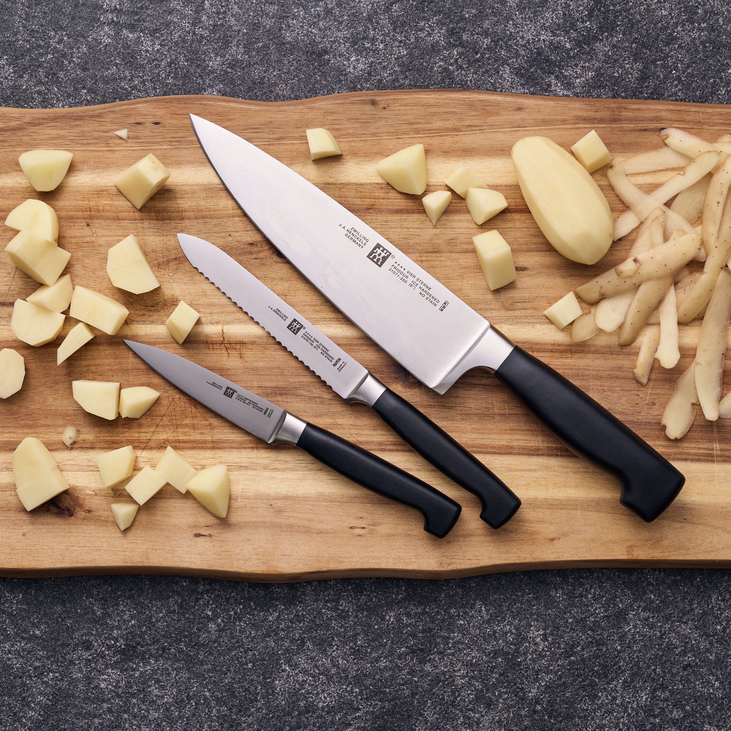 Zwilling Universalküchenmesser Garniermesser ZWILLING VIER STERNE LBH 21x2x2 cm schwarz