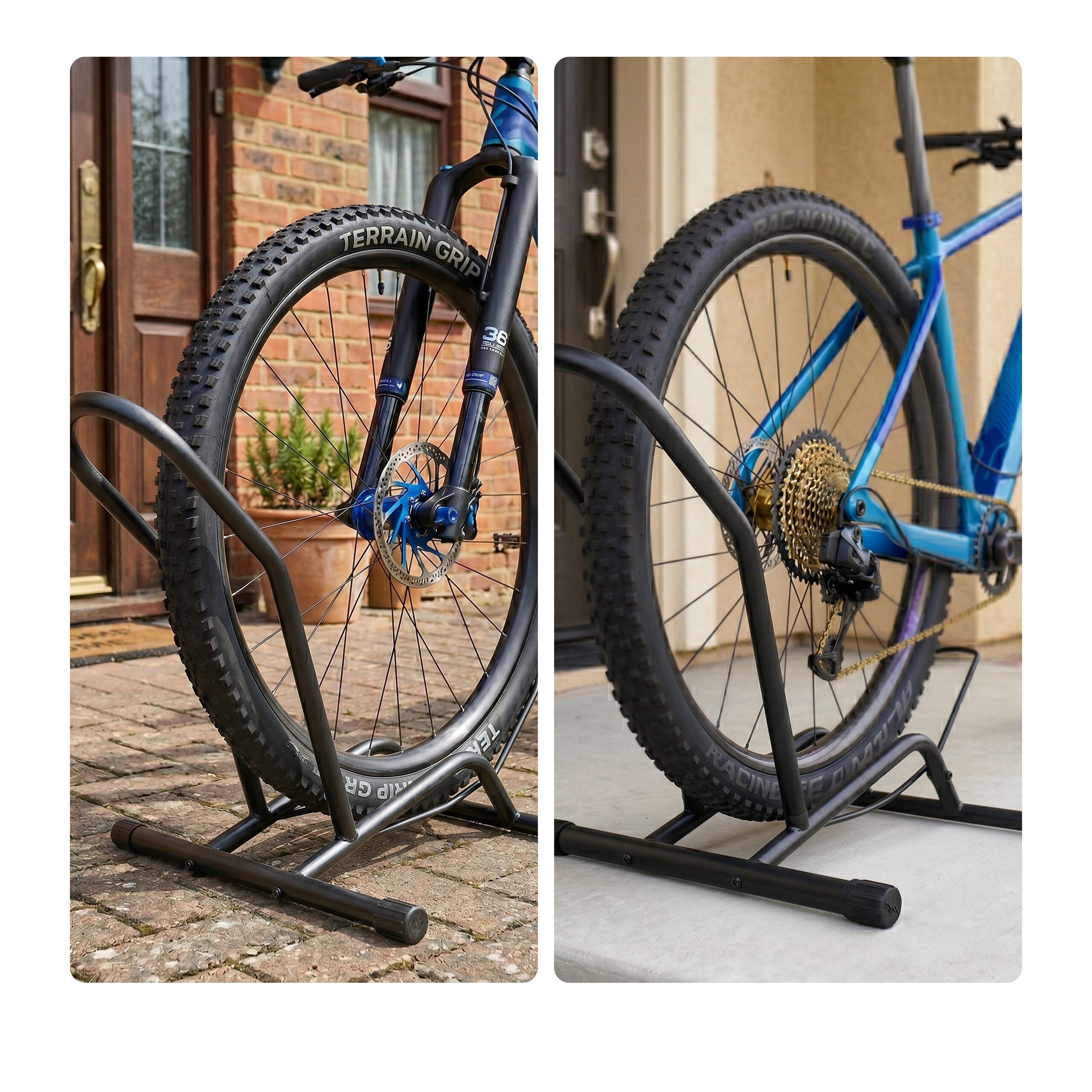 relaxdays Fahrradständer bis 29 Zoll, schwarz