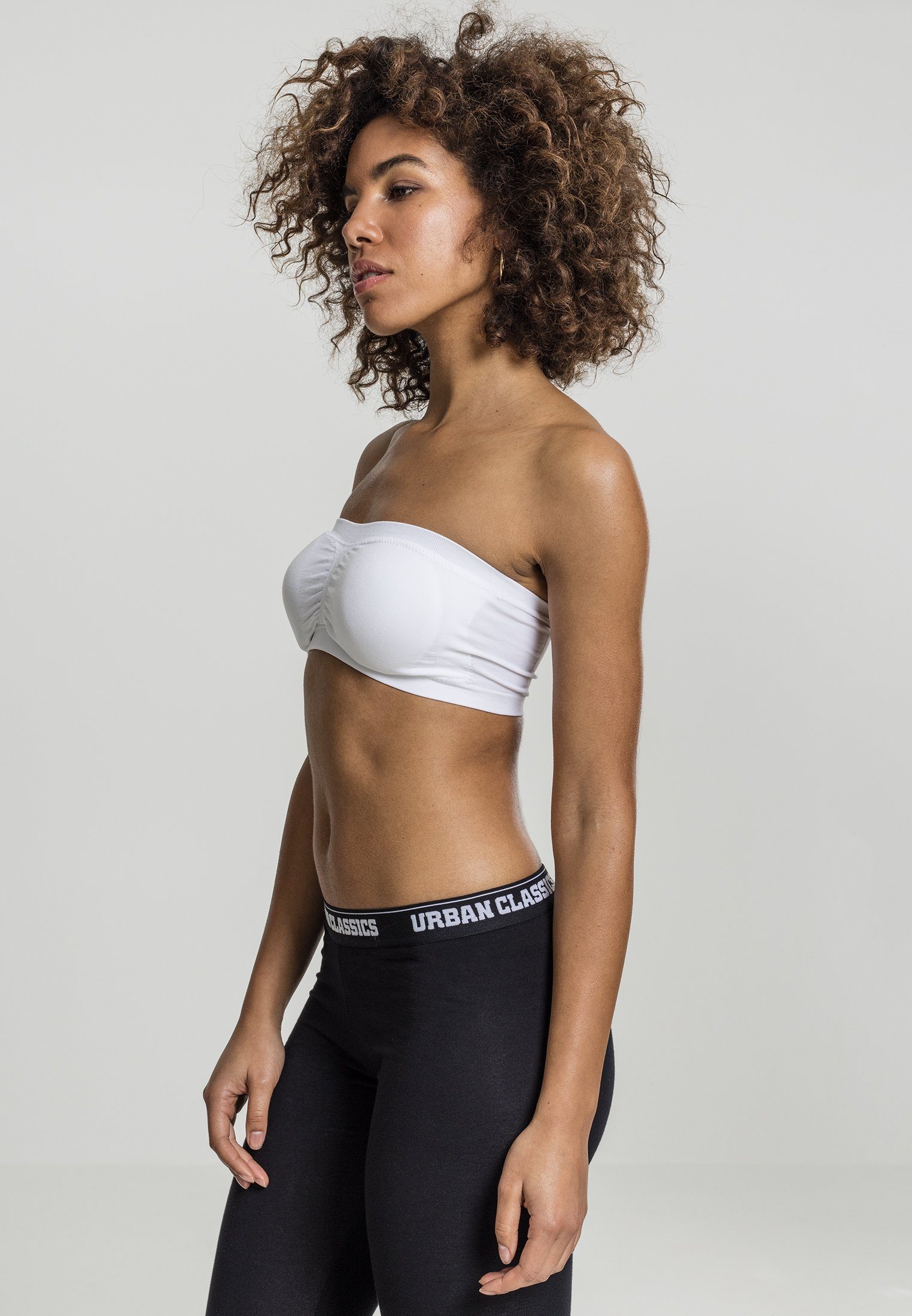 URBAN CLASSICS Bügelloser BH Ladies white Bandeau Damen Pads