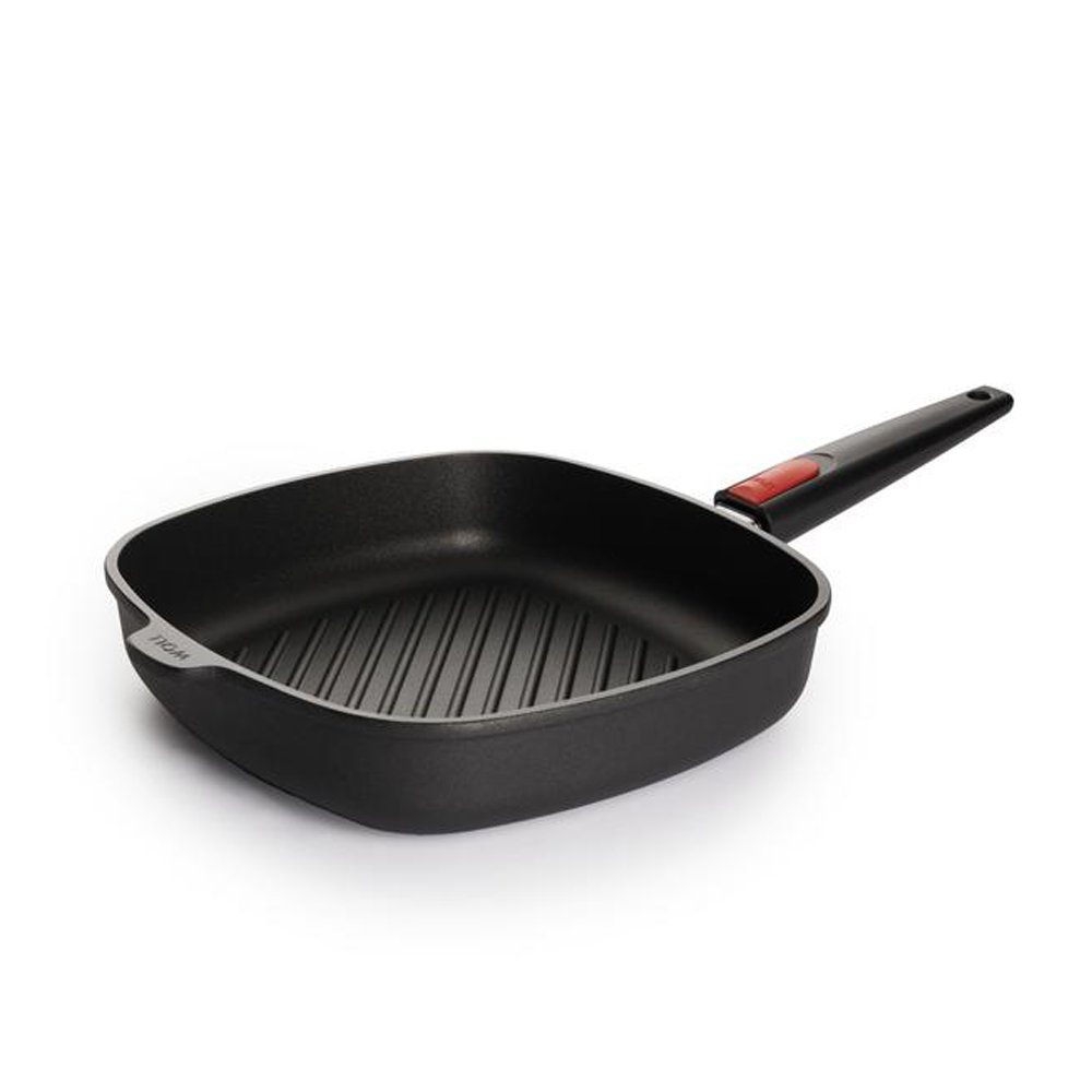 WOLL MADE IN GERMANY Bratpfanne Nowo Steakpfanne, viereckig, 28x28cm, Aluminiumguss, Induktionsgeeignet