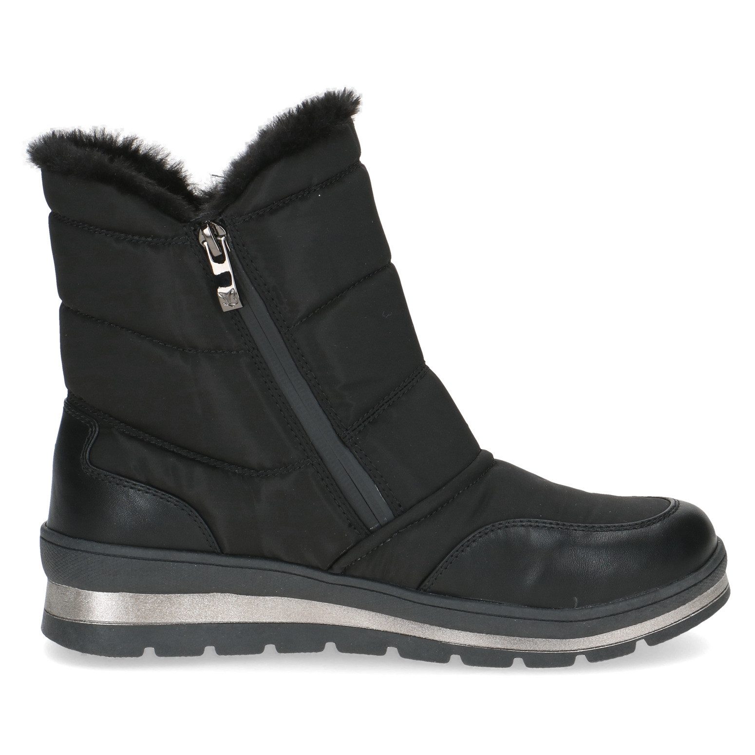 Caprice Winterboots, Keilabsatz, Outdoorboots, Stiefelette mit zwei Reißverschlüssen