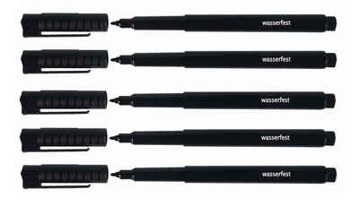 Stylex Schreibwaren Folienstift 5 Folienschreiber / wasserfest / Schreibfarbe: schwarz