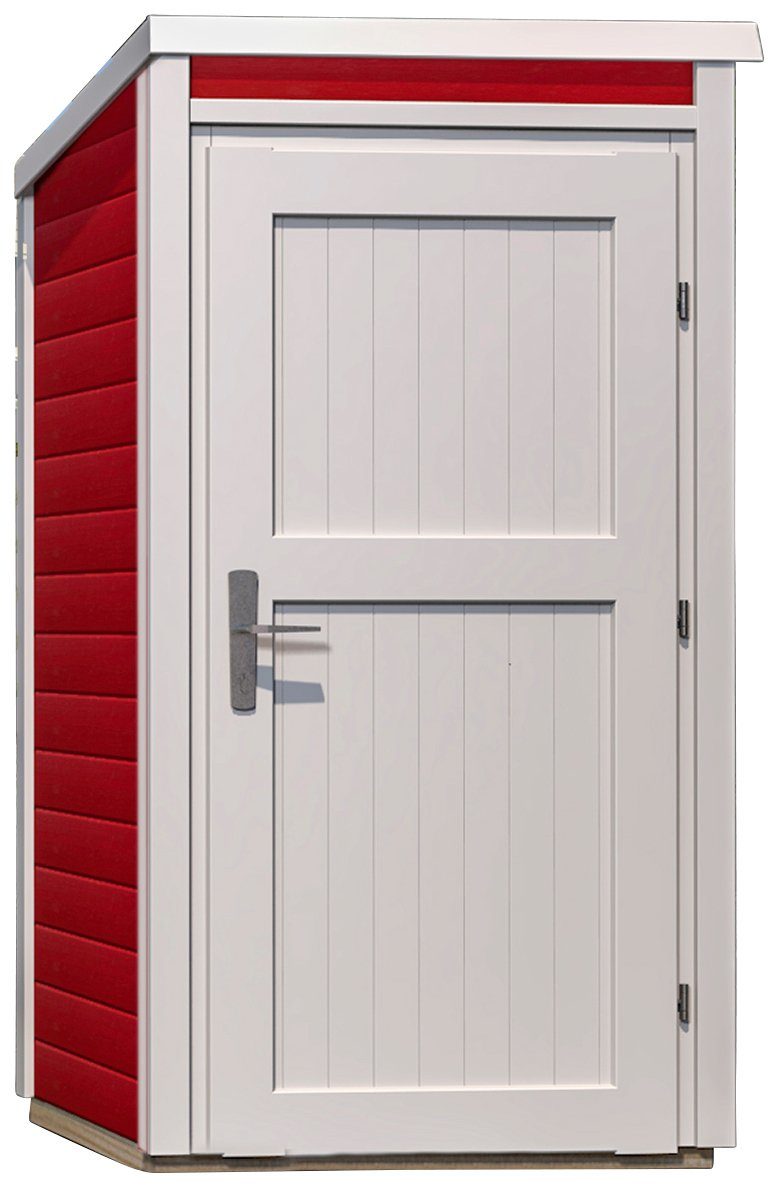 weka Garten-Geräteschrank, BxT: 97x100 cm, BxTxH: 97x100x200,5 cm, rot-naturfarben
